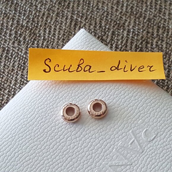 RARE Pandora Two-Tone Rose Gold Silver Moments Snake Chain Open Bracelet Bangle - Picture 6 of 12